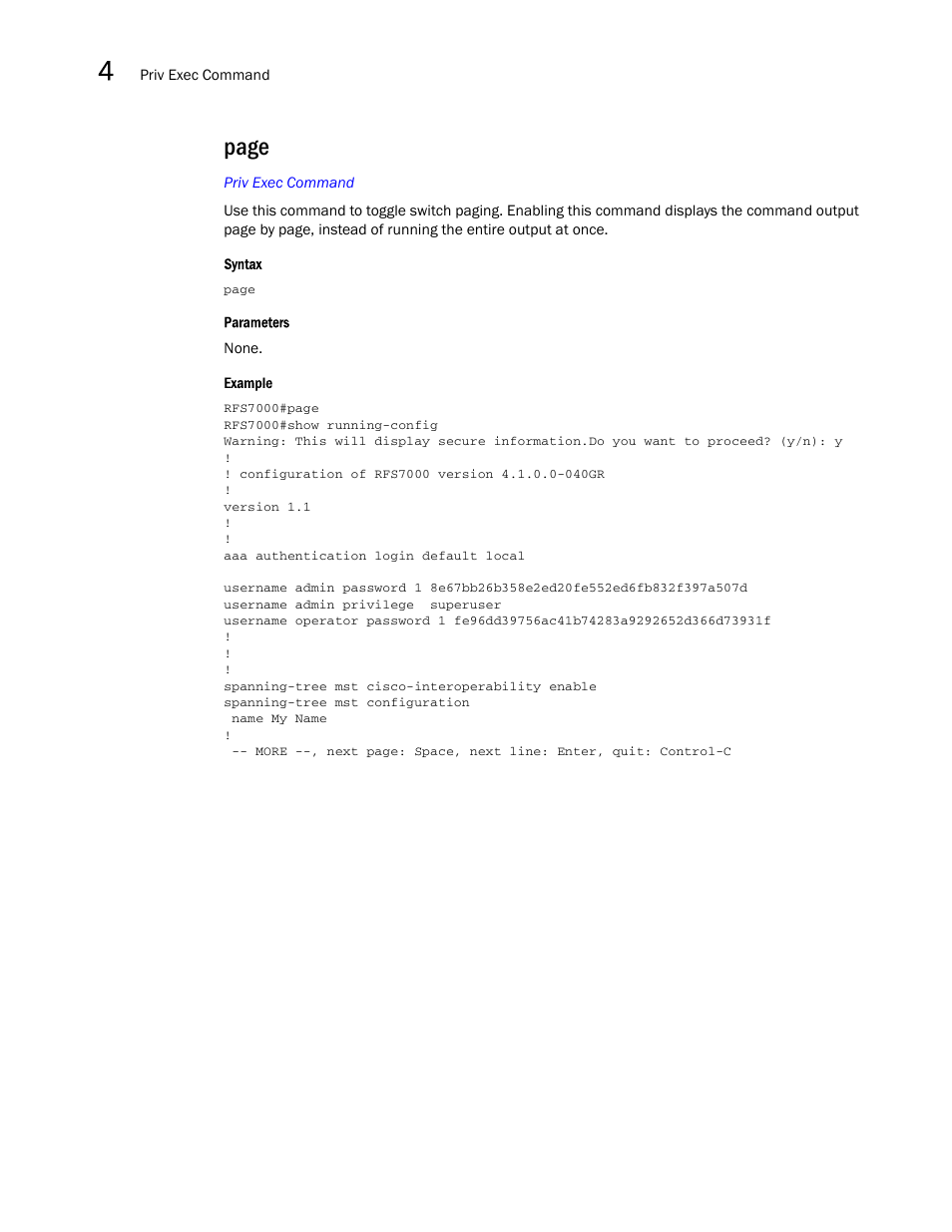 Page | Brocade Mobility RFS7000-GR Controller CLI Reference Guide (Supporting software release 4.1.0.0-040GR and later) User Manual | Page 162 / 607