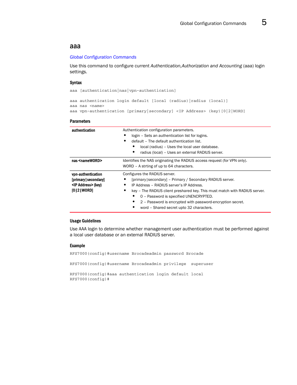 Brocade Mobility RFS7000-GR Controller CLI Reference Guide (Supporting software release 4.1.0.0-040GR and later) User Manual | Page 185 / 607