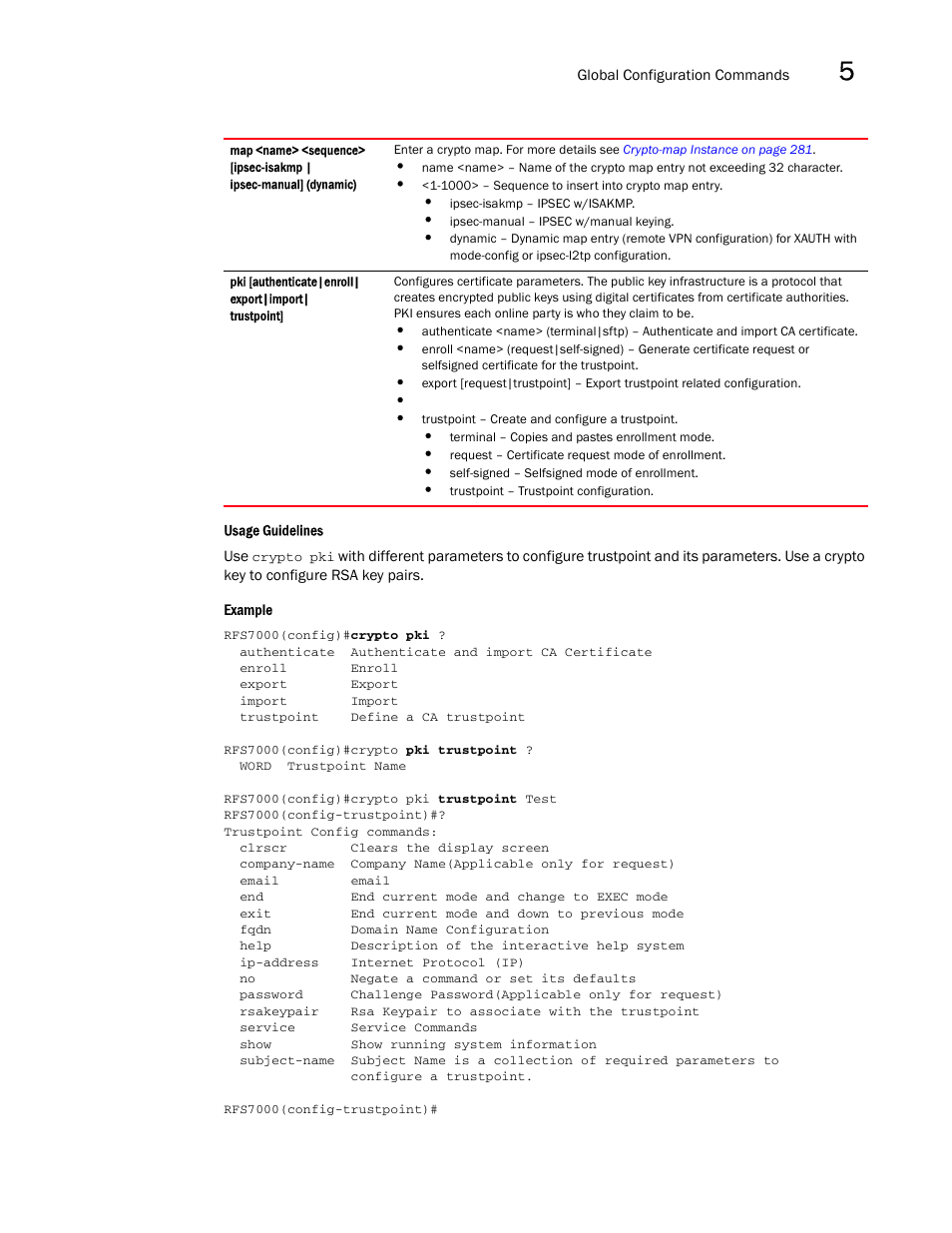 Brocade Mobility RFS7000-GR Controller CLI Reference Guide (Supporting software release 4.1.0.0-040GR and later) User Manual | Page 199 / 607