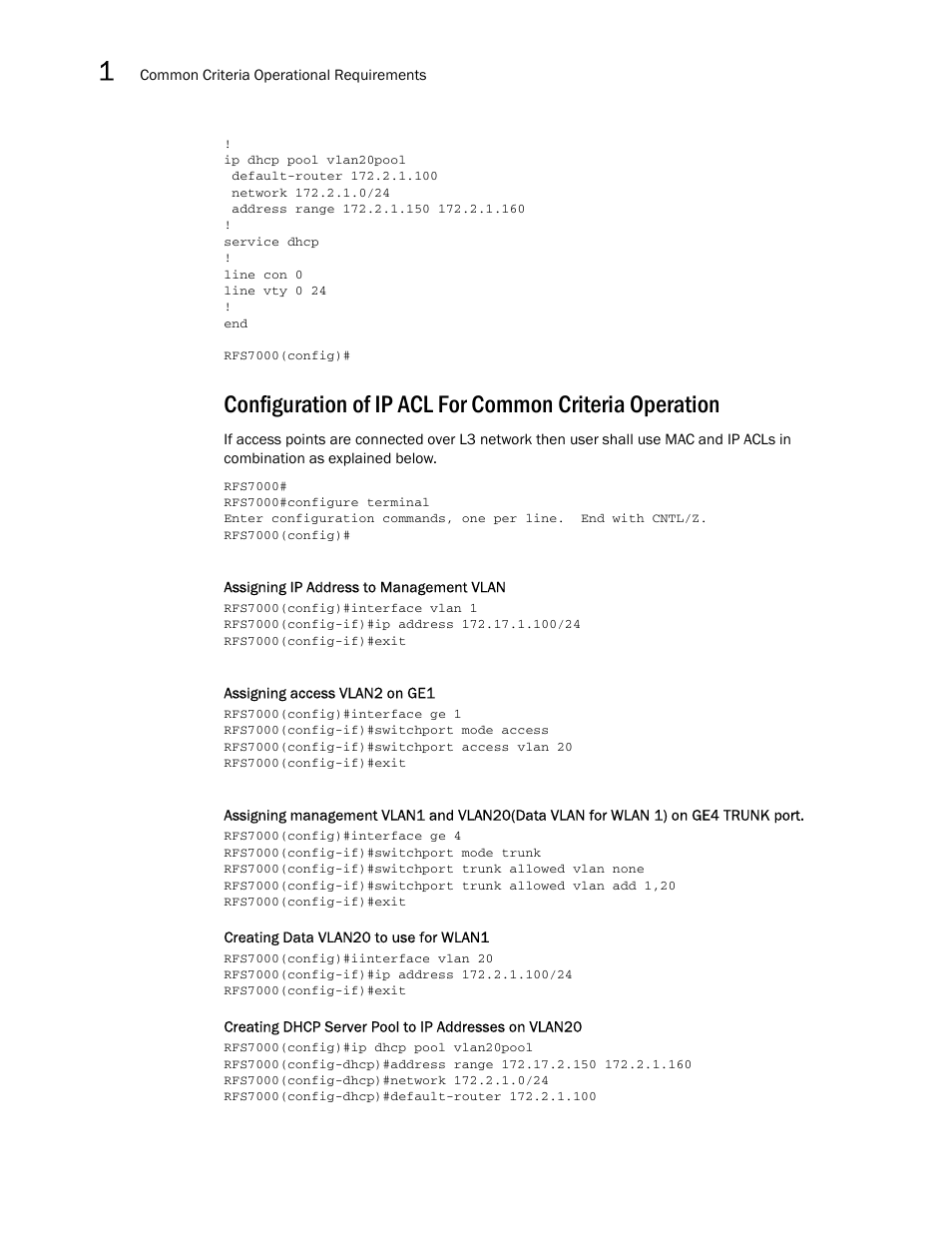 Brocade Mobility RFS7000-GR Controller CLI Reference Guide (Supporting software release 4.1.0.0-040GR and later) User Manual | Page 22 / 607