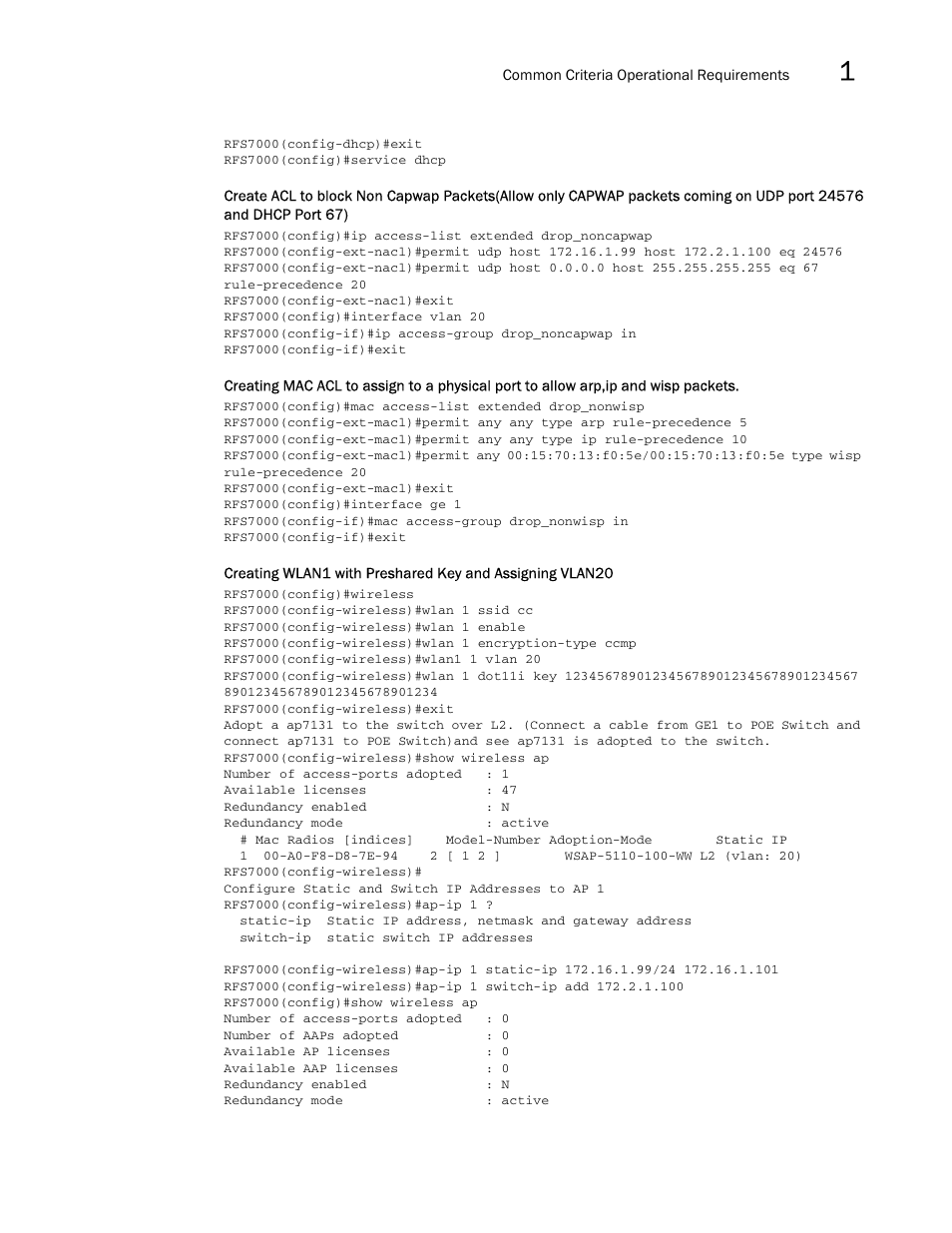 Brocade Mobility RFS7000-GR Controller CLI Reference Guide (Supporting software release 4.1.0.0-040GR and later) User Manual | Page 23 / 607