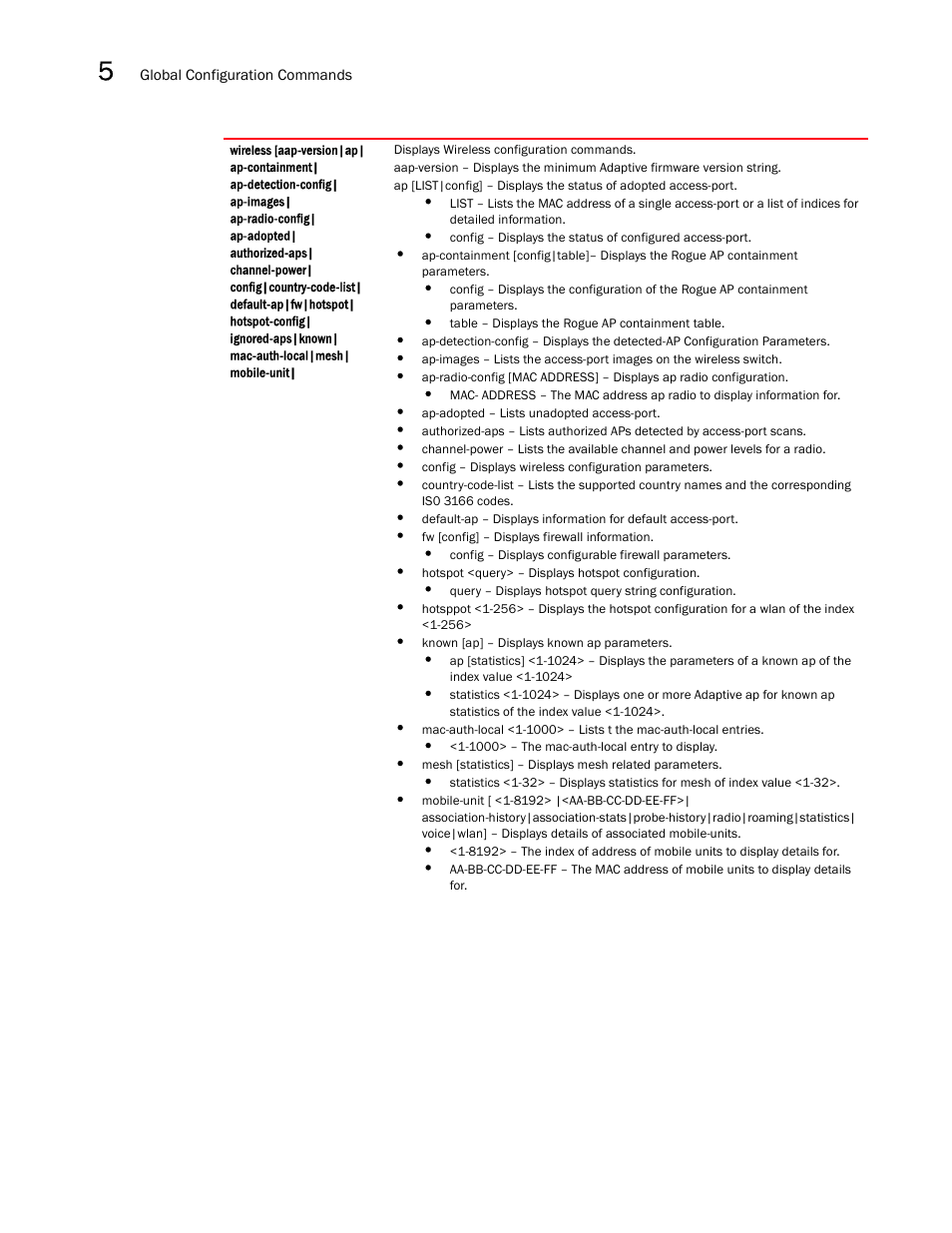Brocade Mobility RFS7000-GR Controller CLI Reference Guide (Supporting software release 4.1.0.0-040GR and later) User Manual | Page 238 / 607