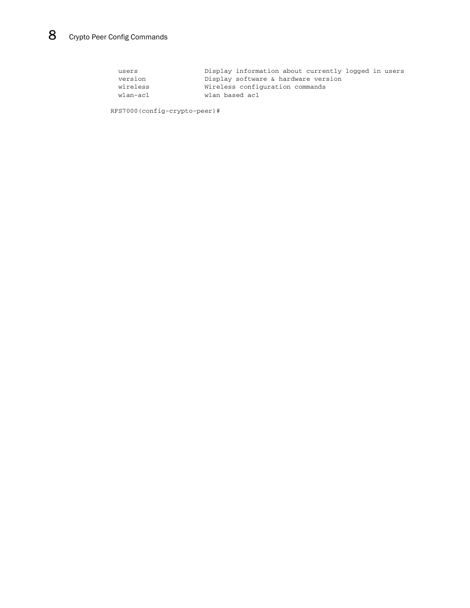 Brocade Mobility RFS7000-GR Controller CLI Reference Guide (Supporting software release 4.1.0.0-040GR and later) User Manual | Page 284 / 607
