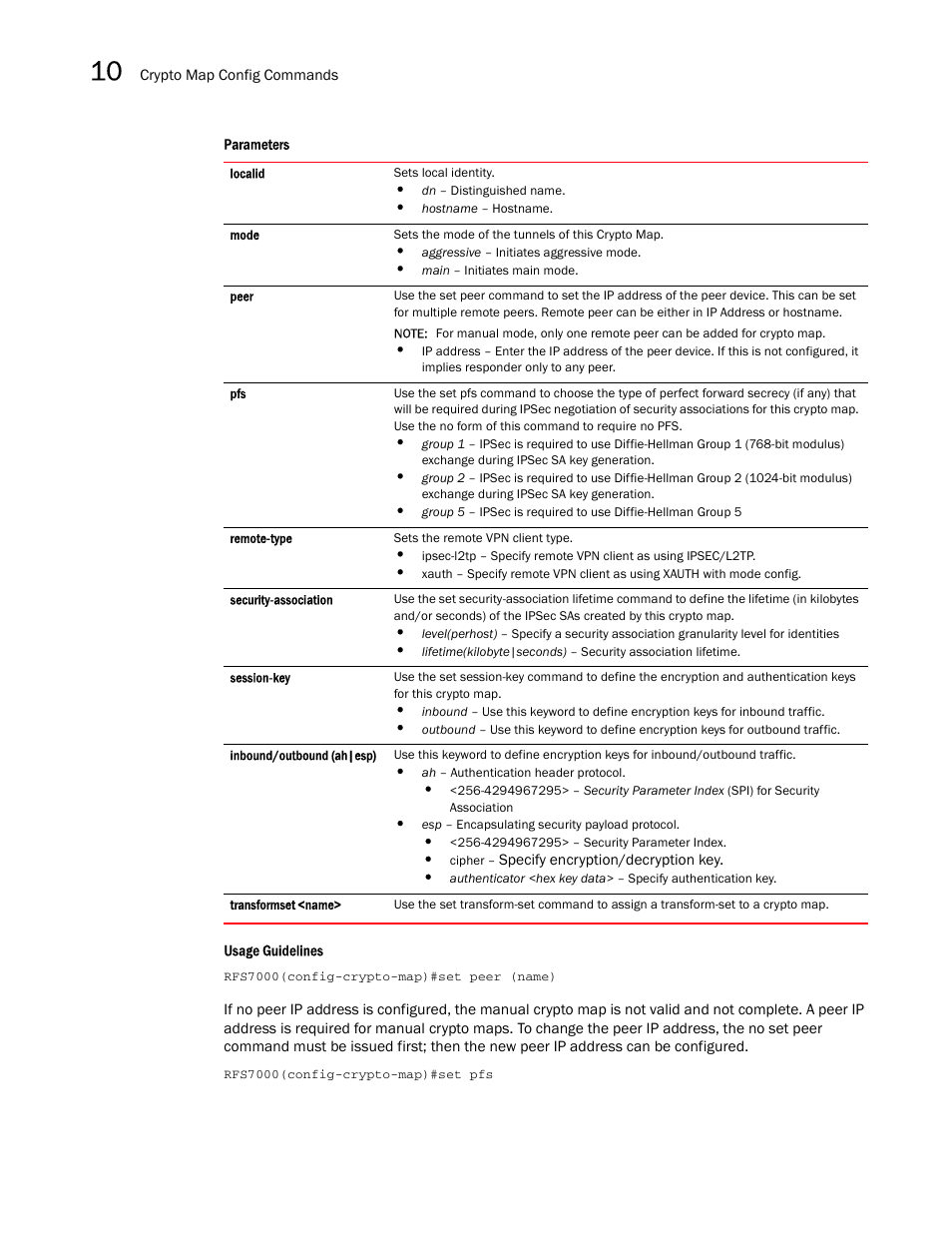 Brocade Mobility RFS7000-GR Controller CLI Reference Guide (Supporting software release 4.1.0.0-040GR and later) User Manual | Page 304 / 607