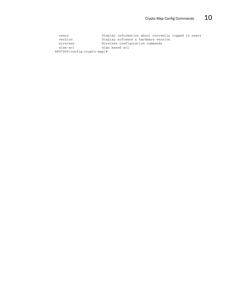 Brocade Mobility RFS7000-GR Controller CLI Reference Guide (Supporting software release 4.1.0.0-040GR and later) User Manual | Page 307 / 607