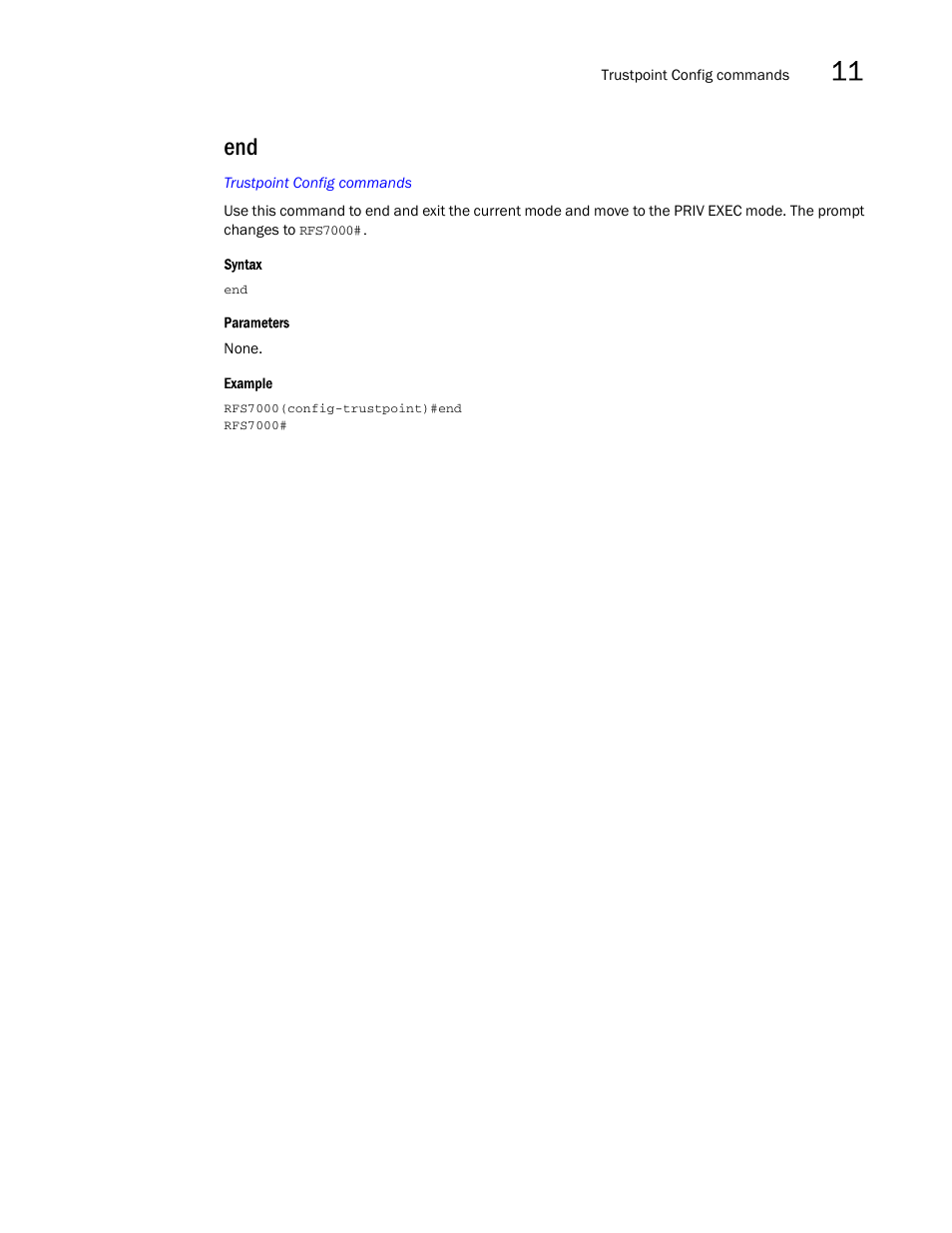 Brocade Mobility RFS7000-GR Controller CLI Reference Guide (Supporting software release 4.1.0.0-040GR and later) User Manual | Page 313 / 607