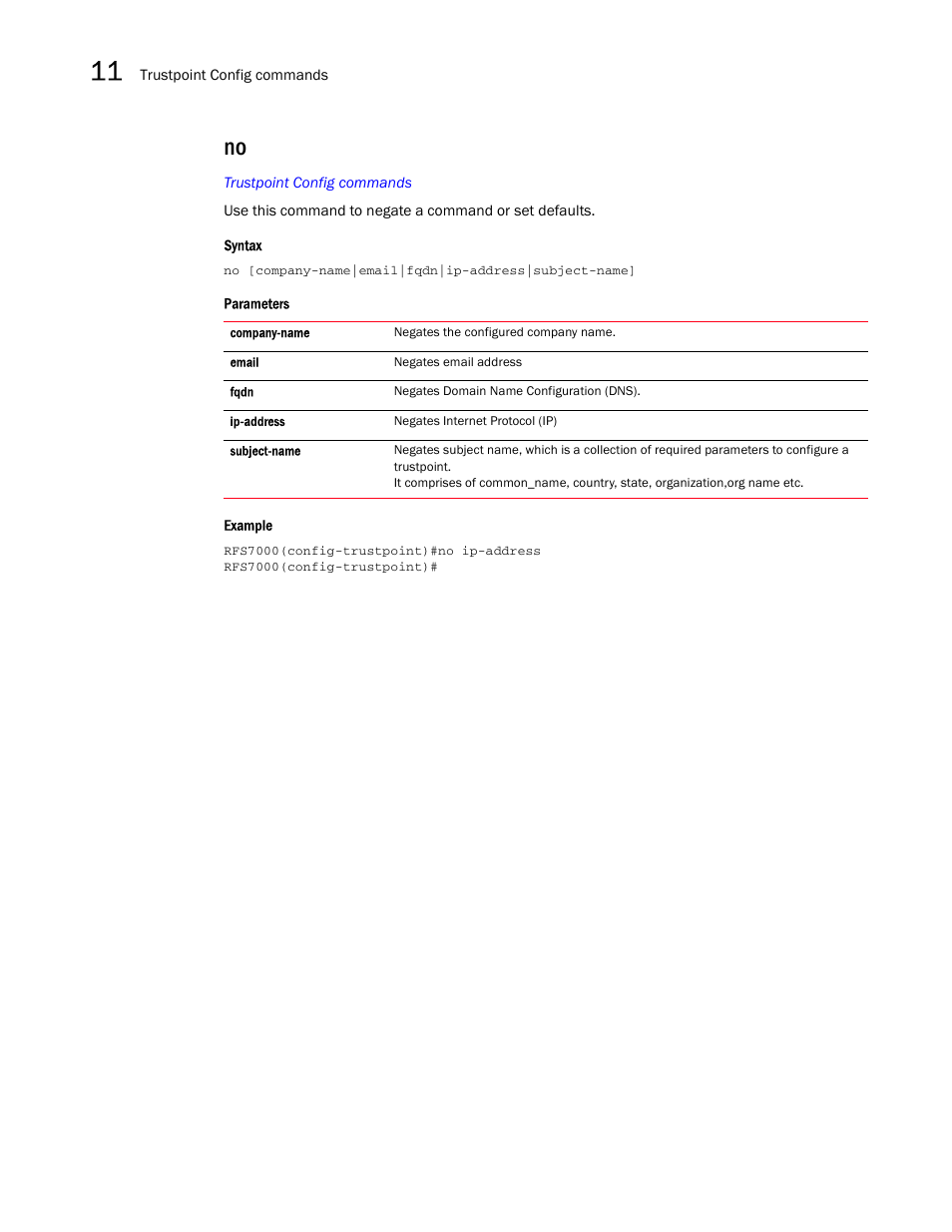 Brocade Mobility RFS7000-GR Controller CLI Reference Guide (Supporting software release 4.1.0.0-040GR and later) User Manual | Page 318 / 607