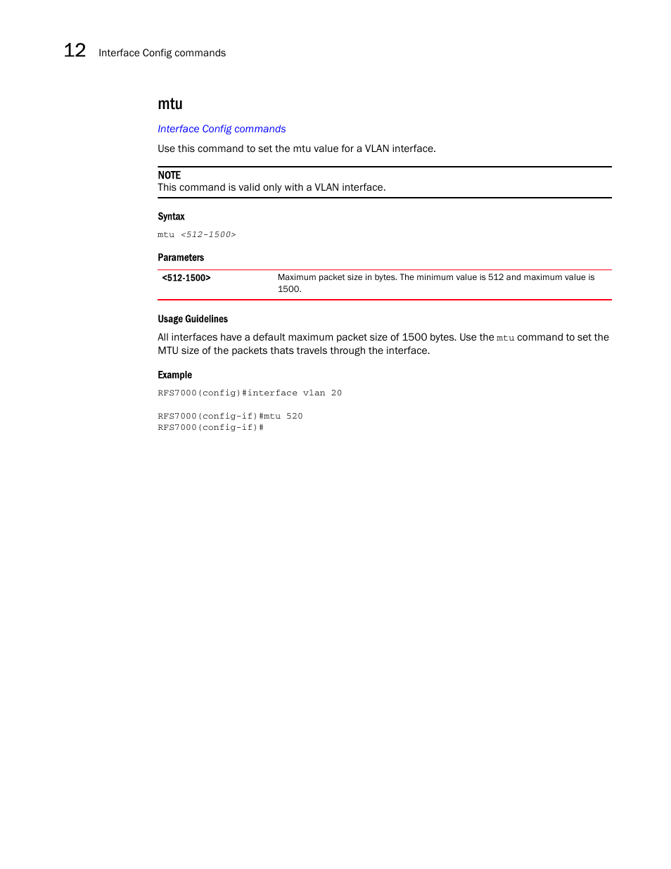 Brocade Mobility RFS7000-GR Controller CLI Reference Guide (Supporting software release 4.1.0.0-040GR and later) User Manual | Page 336 / 607