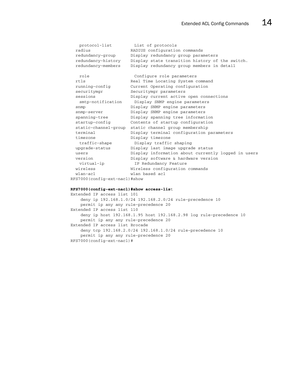 Brocade Mobility RFS7000-GR Controller CLI Reference Guide (Supporting software release 4.1.0.0-040GR and later) User Manual | Page 385 / 607