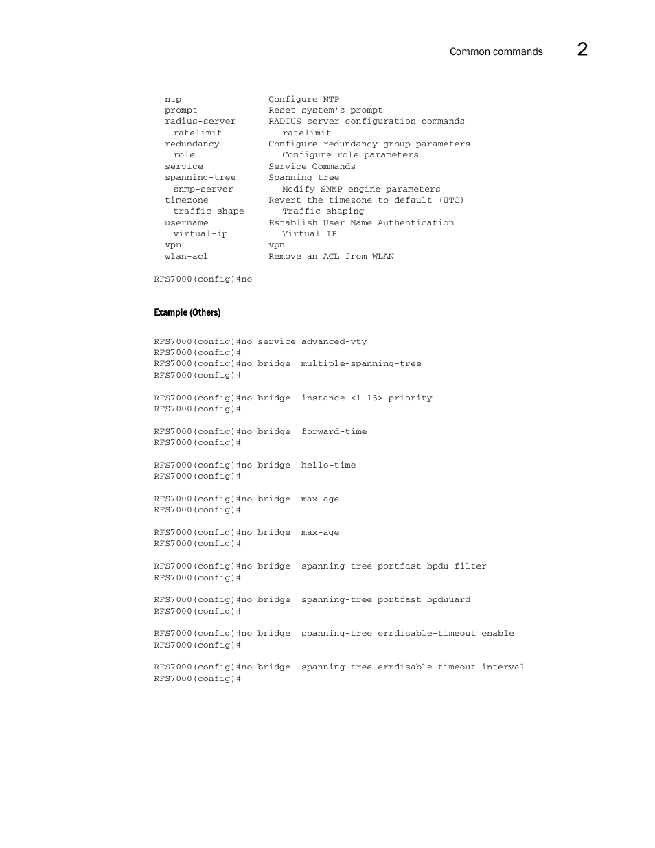 Brocade Mobility RFS7000-GR Controller CLI Reference Guide (Supporting software release 4.1.0.0-040GR and later) User Manual | Page 39 / 607