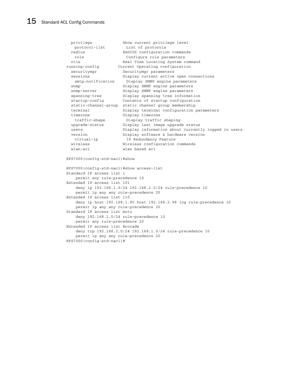 Brocade Mobility RFS7000-GR Controller CLI Reference Guide (Supporting software release 4.1.0.0-040GR and later) User Manual | Page 398 / 607
