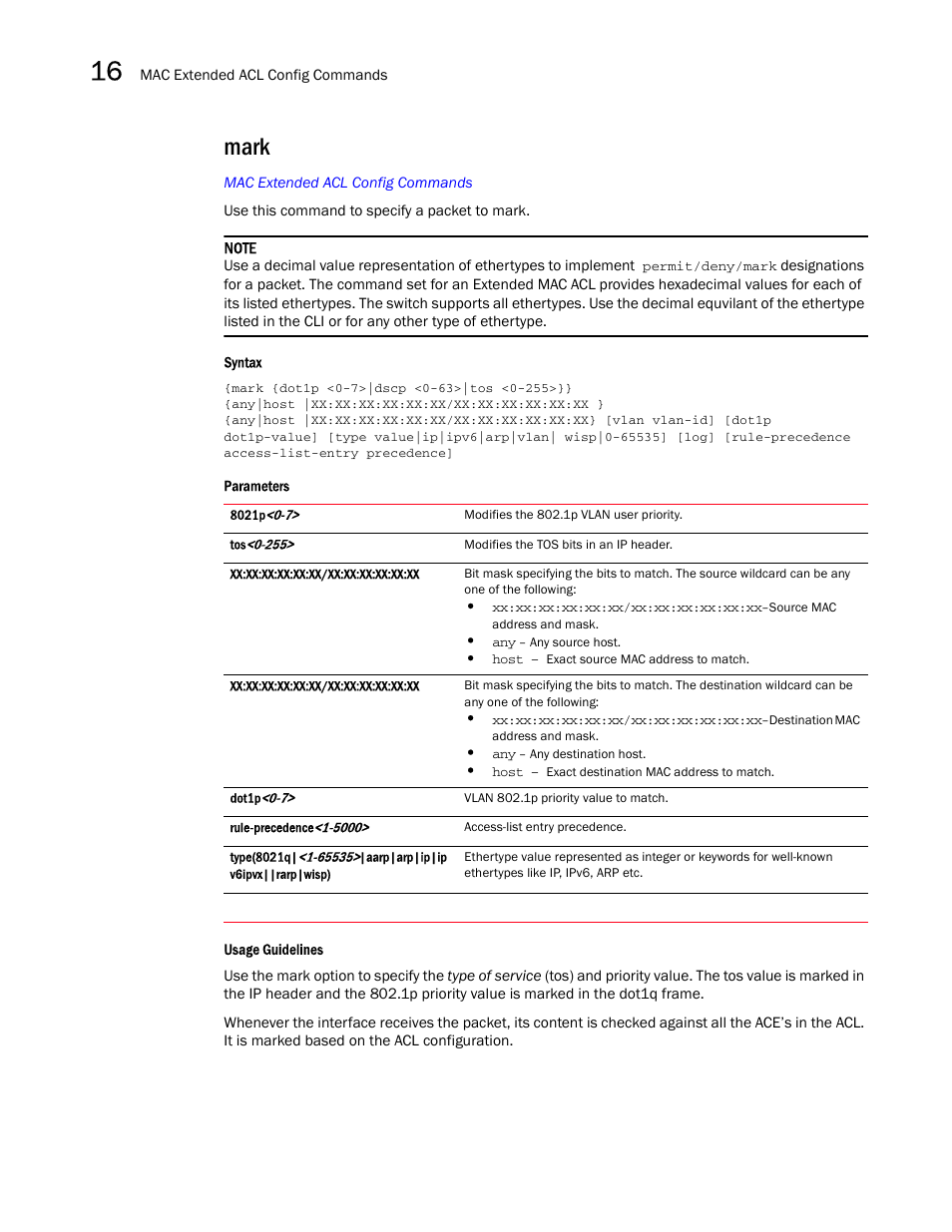 Mark | Brocade Mobility RFS7000-GR Controller CLI Reference Guide (Supporting software release 4.1.0.0-040GR and later) User Manual | Page 406 / 607