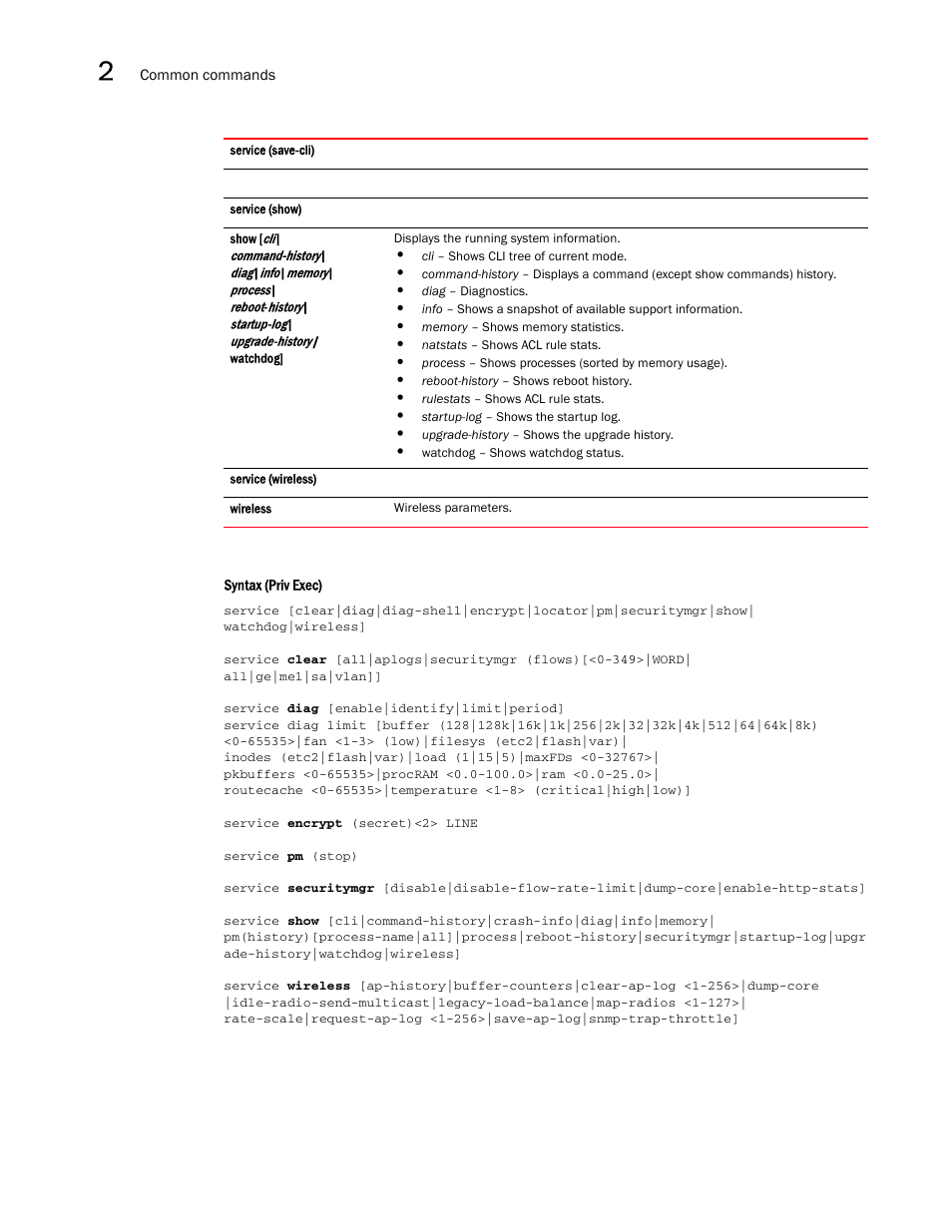 Brocade Mobility RFS7000-GR Controller CLI Reference Guide (Supporting software release 4.1.0.0-040GR and later) User Manual | Page 44 / 607