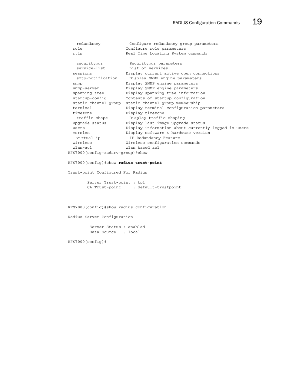 Brocade Mobility RFS7000-GR Controller CLI Reference Guide (Supporting software release 4.1.0.0-040GR and later) User Manual | Page 483 / 607