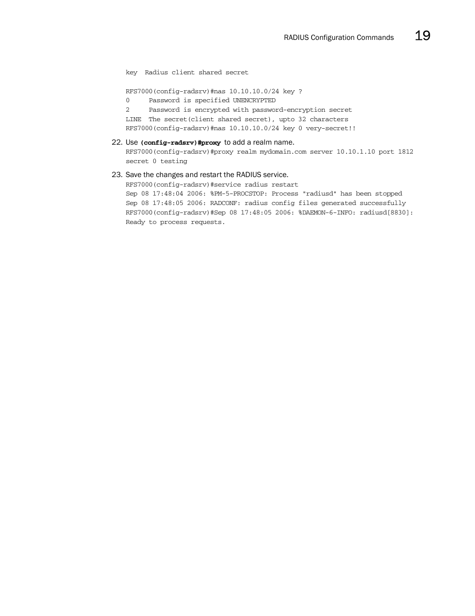 Brocade Mobility RFS7000-GR Controller CLI Reference Guide (Supporting software release 4.1.0.0-040GR and later) User Manual | Page 485 / 607