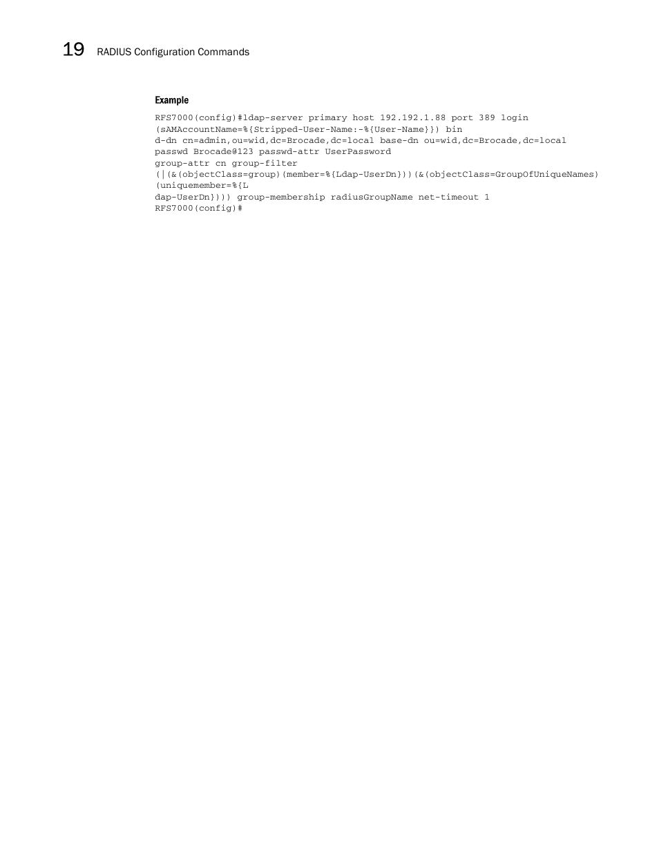 Brocade Mobility RFS7000-GR Controller CLI Reference Guide (Supporting software release 4.1.0.0-040GR and later) User Manual | Page 488 / 607