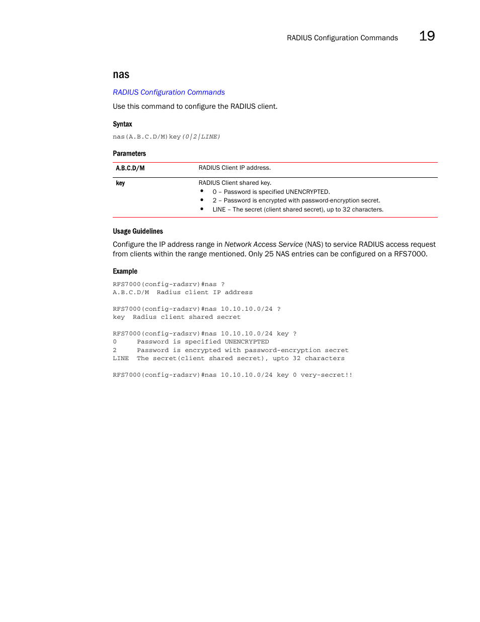 Brocade Mobility RFS7000-GR Controller CLI Reference Guide (Supporting software release 4.1.0.0-040GR and later) User Manual | Page 489 / 607