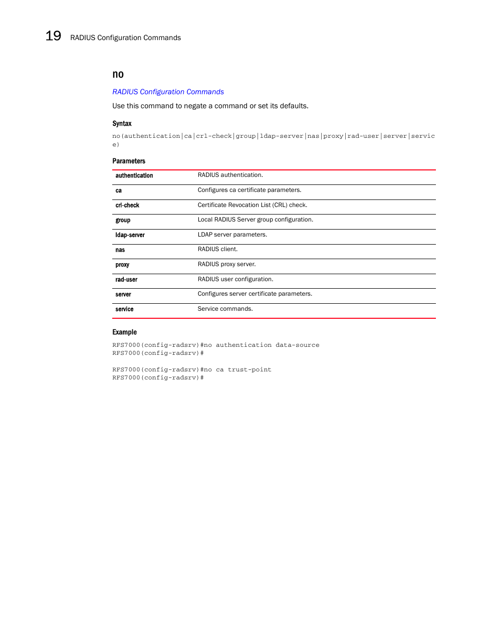Brocade Mobility RFS7000-GR Controller CLI Reference Guide (Supporting software release 4.1.0.0-040GR and later) User Manual | Page 490 / 607