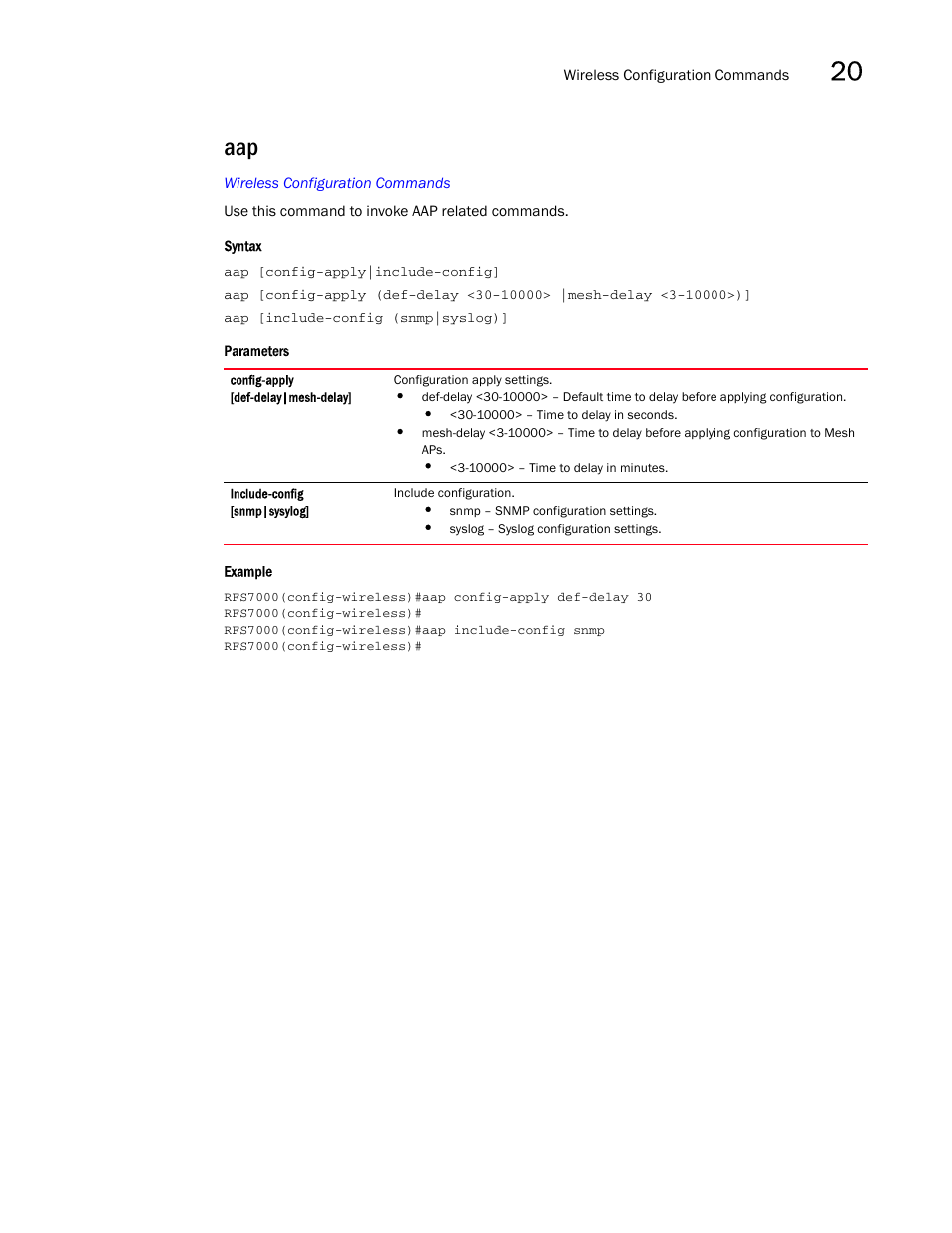 Brocade Mobility RFS7000-GR Controller CLI Reference Guide (Supporting software release 4.1.0.0-040GR and later) User Manual | Page 499 / 607