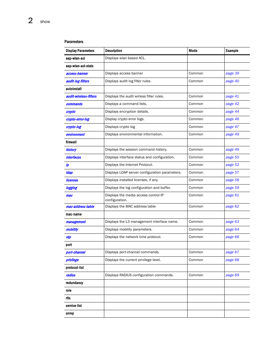 Brocade Mobility RFS7000-GR Controller CLI Reference Guide (Supporting software release 4.1.0.0-040GR and later) User Manual | Page 50 / 607