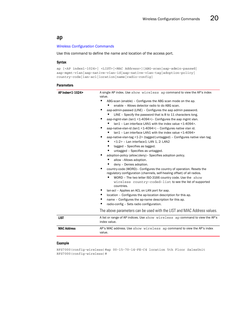 Brocade Mobility RFS7000-GR Controller CLI Reference Guide (Supporting software release 4.1.0.0-040GR and later) User Manual | Page 503 / 607