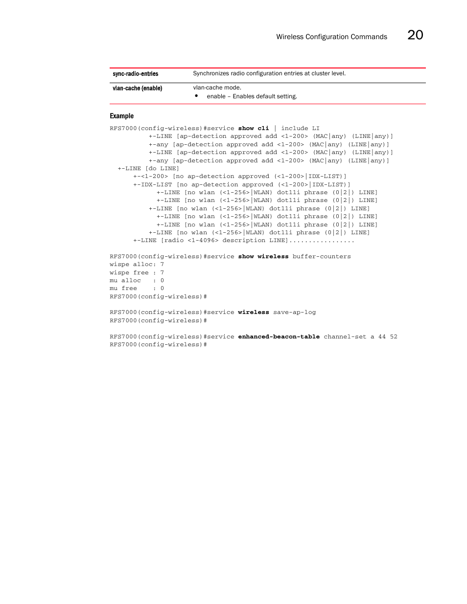 Brocade Mobility RFS7000-GR Controller CLI Reference Guide (Supporting software release 4.1.0.0-040GR and later) User Manual | Page 553 / 607