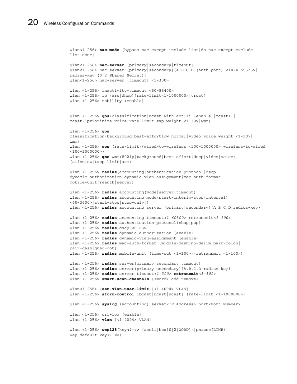 Brocade Mobility RFS7000-GR Controller CLI Reference Guide (Supporting software release 4.1.0.0-040GR and later) User Manual | Page 562 / 607