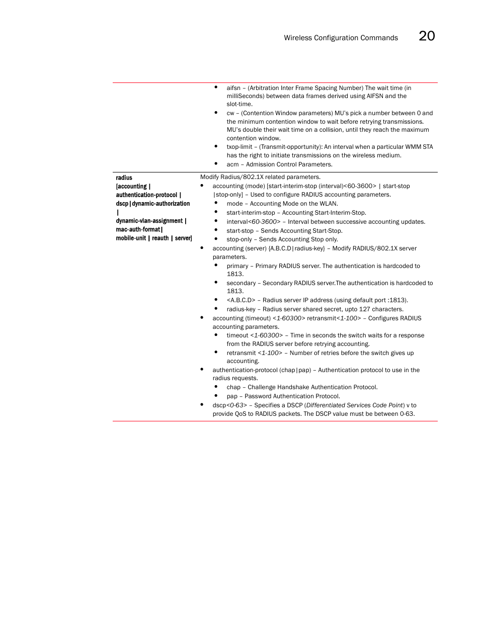 Brocade Mobility RFS7000-GR Controller CLI Reference Guide (Supporting software release 4.1.0.0-040GR and later) User Manual | Page 567 / 607