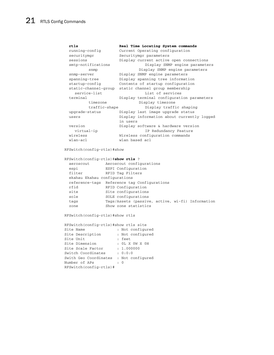 Brocade Mobility RFS7000-GR Controller CLI Reference Guide (Supporting software release 4.1.0.0-040GR and later) User Manual | Page 588 / 607