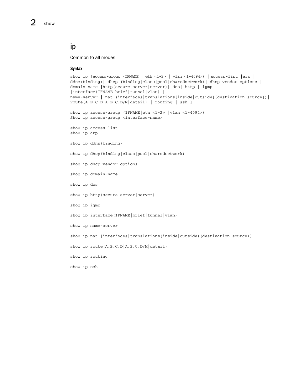 Brocade Mobility RFS7000-GR Controller CLI Reference Guide (Supporting software release 4.1.0.0-040GR and later) User Manual | Page 66 / 607