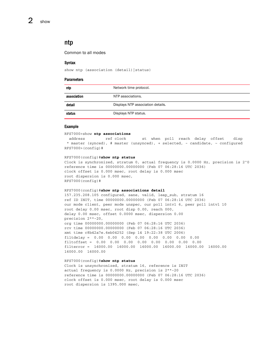 Brocade Mobility RFS7000-GR Controller CLI Reference Guide (Supporting software release 4.1.0.0-040GR and later) User Manual | Page 80 / 607