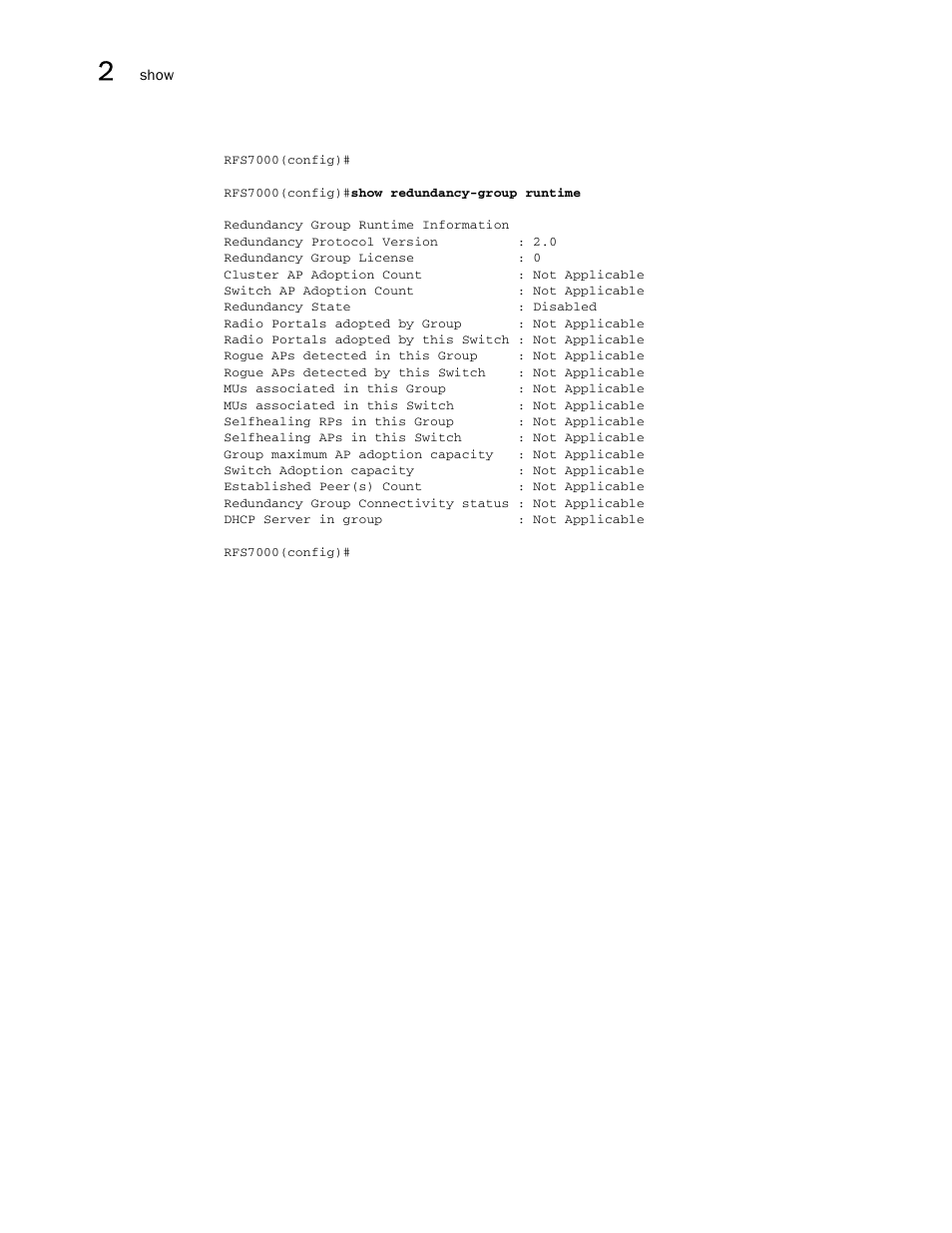 Brocade Mobility RFS7000-GR Controller CLI Reference Guide (Supporting software release 4.1.0.0-040GR and later) User Manual | Page 86 / 607