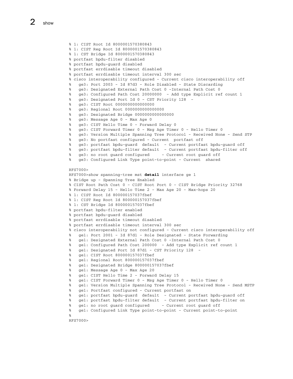 Brocade Mobility RFS7000-GR Controller CLI Reference Guide (Supporting software release 4.1.0.0-040GR and later) User Manual | Page 90 / 607