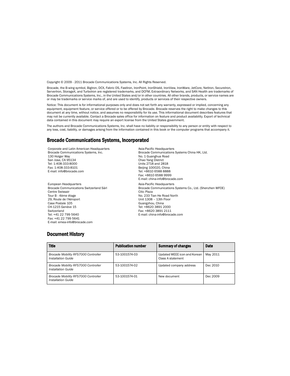 Brocade Mobility RFS7000 Controller Installation Guide User Manual | Page 2 / 40