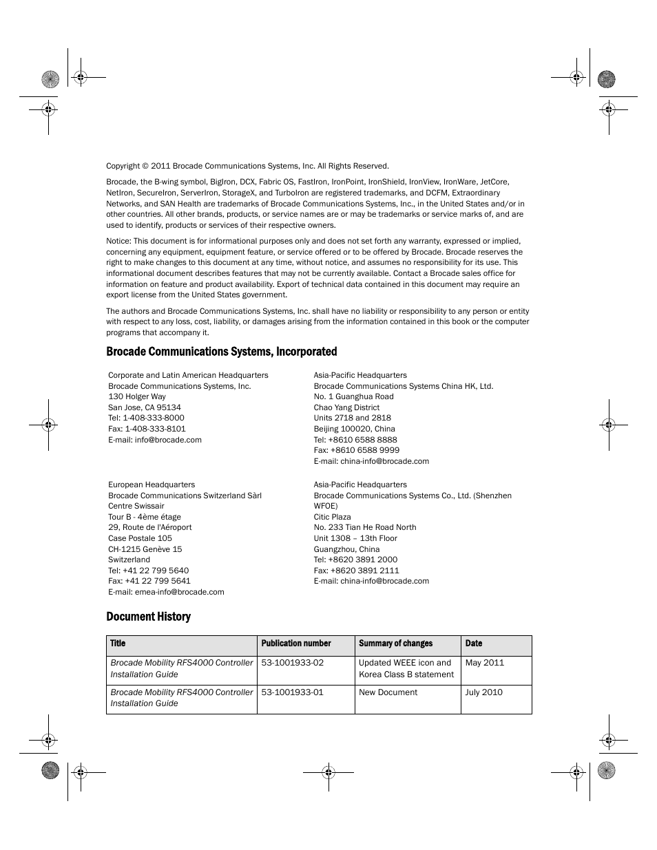 Brocade Mobility RFS4000 Controller Installation Guide (Supporting software release 4.3.0.0 and later) User Manual | Page 2 / 42