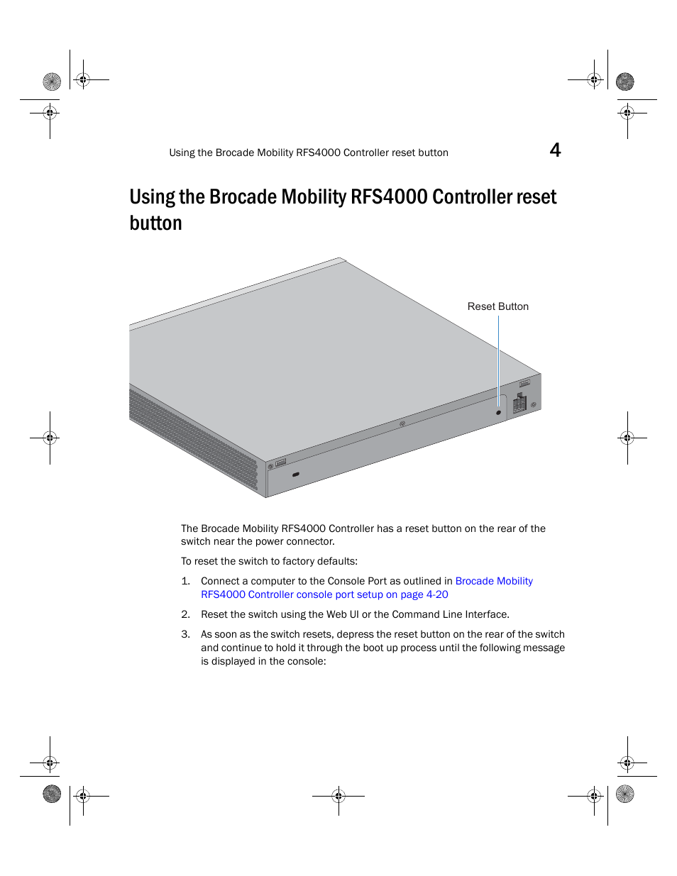 Brocade Mobility RFS4000 Controller Installation Guide (Supporting software release 4.3.0.0 and later) User Manual | Page 33 / 42