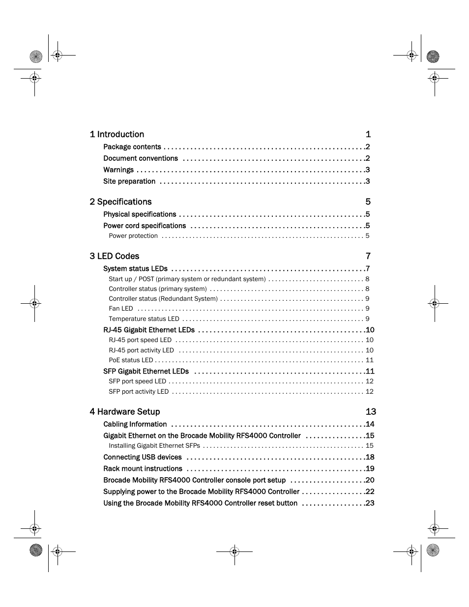 Brocade Mobility RFS4000 Controller Installation Guide (Supporting software release 4.3.0.0 and later) User Manual | Page 5 / 42