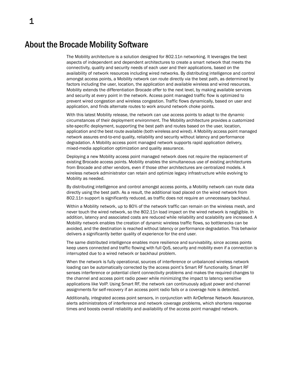 About the brocade mobility software | Brocade Mobility Access Point System Reference Guide (Supporting software release 5.5.0.0 and later) User Manual | Page 12 / 854