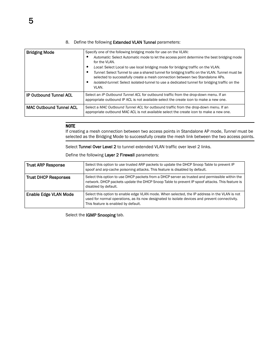 Brocade Mobility Access Point System Reference Guide (Supporting software release 5.5.0.0 and later) User Manual | Page 152 / 854