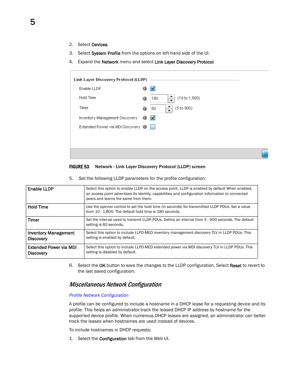 Miscellaneous network configuration | Brocade Mobility Access Point System Reference Guide (Supporting software release 5.5.0.0 and later) User Manual | Page 156 / 854