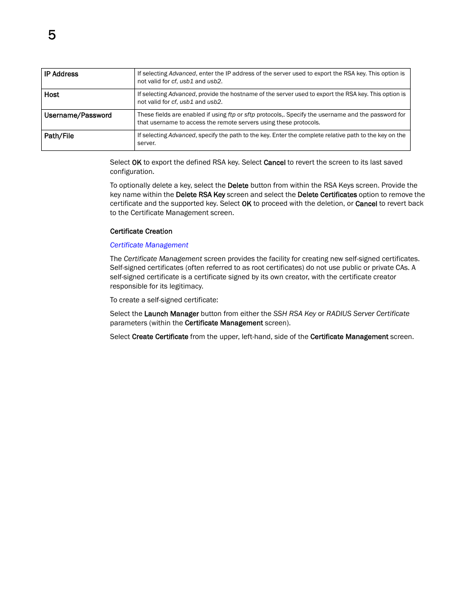 Certificate creation | Brocade Mobility Access Point System Reference Guide (Supporting software release 5.5.0.0 and later) User Manual | Page 248 / 854