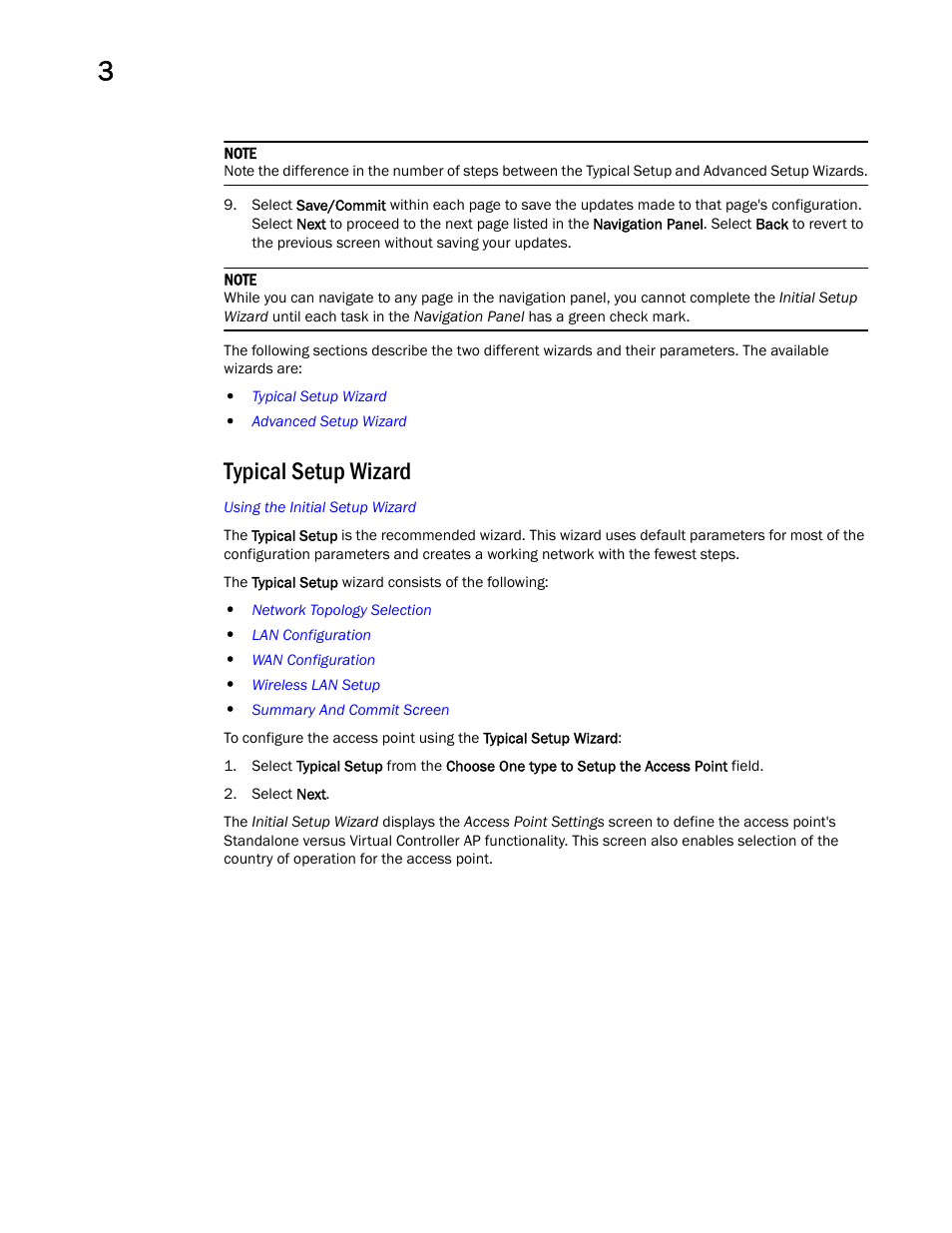 Typical setup wizard | Brocade Mobility Access Point System Reference Guide (Supporting software release 5.5.0.0 and later) User Manual | Page 28 / 854