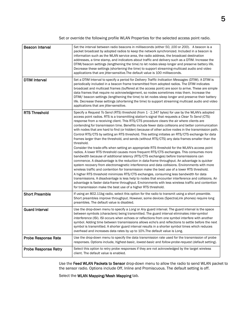 Brocade Mobility Access Point System Reference Guide (Supporting software release 5.5.0.0 and later) User Manual | Page 287 / 854