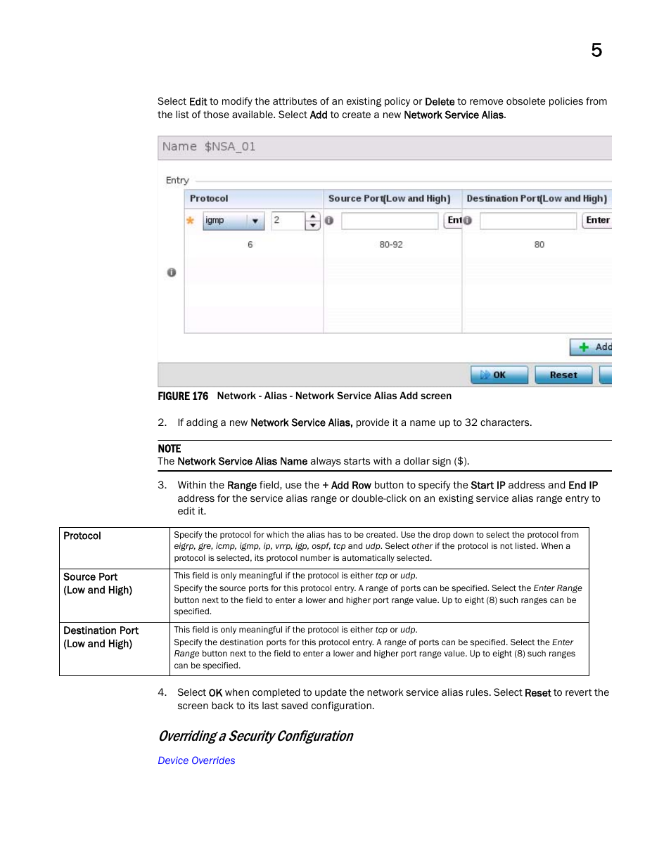 Overriding a security configuration | Brocade Mobility Access Point System Reference Guide (Supporting software release 5.5.0.0 and later) User Manual | Page 343 / 854