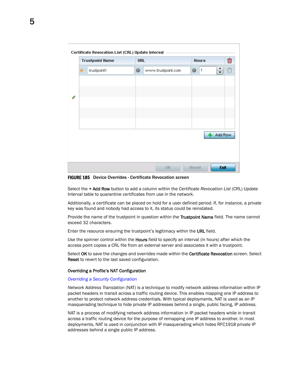 Overriding a profile’s nat configuration | Brocade Mobility Access Point System Reference Guide (Supporting software release 5.5.0.0 and later) User Manual | Page 354 / 854