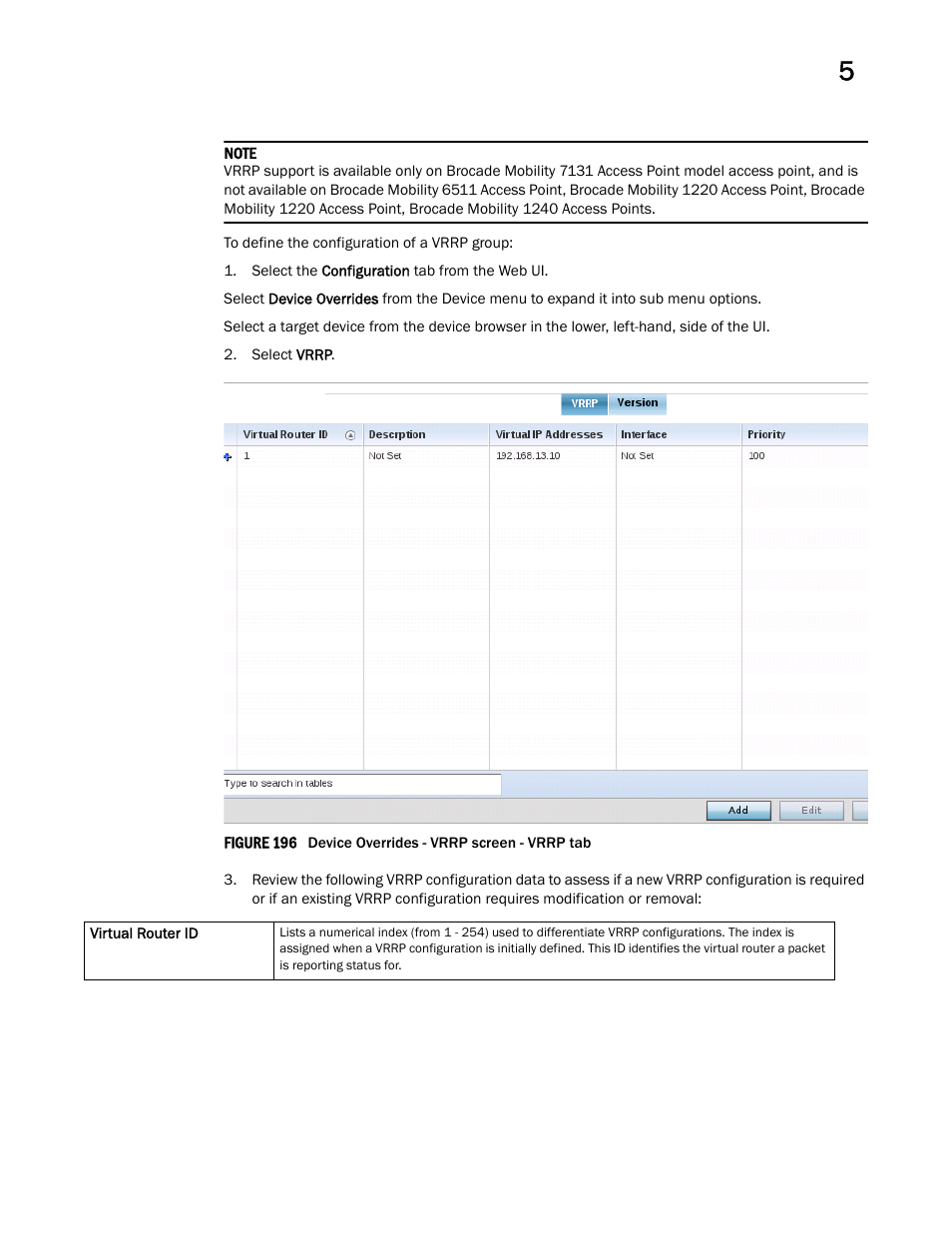 Brocade Mobility Access Point System Reference Guide (Supporting software release 5.5.0.0 and later) User Manual | Page 367 / 854