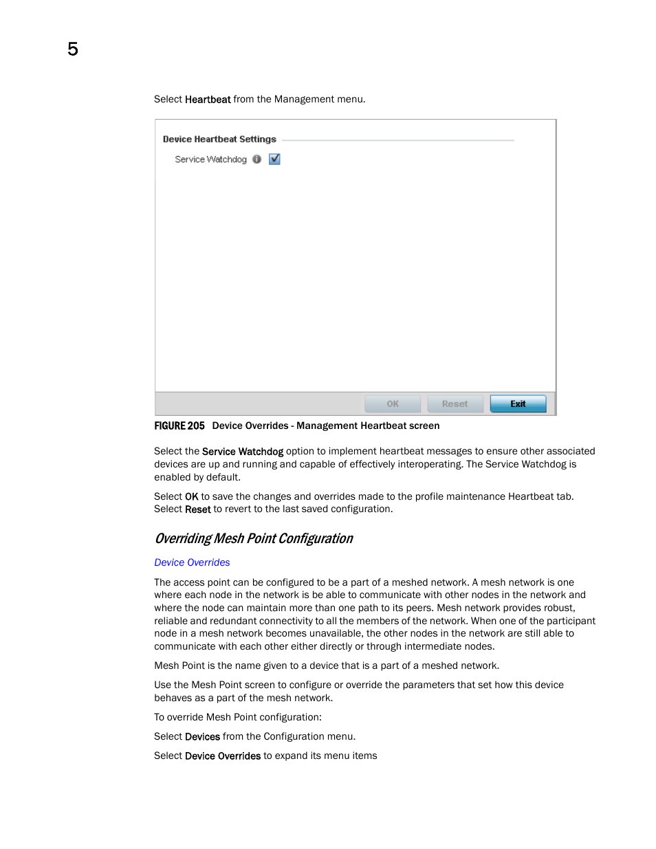 Overriding mesh point configuration | Brocade Mobility Access Point System Reference Guide (Supporting software release 5.5.0.0 and later) User Manual | Page 380 / 854