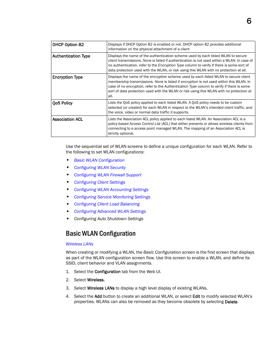 Basic wlan configuration | Brocade Mobility Access Point System Reference Guide (Supporting software release 5.5.0.0 and later) User Manual | Page 405 / 854