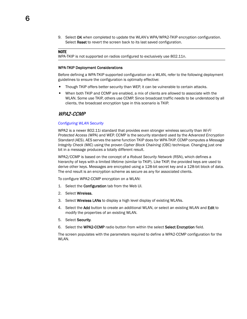 Wpa2-ccmp | Brocade Mobility Access Point System Reference Guide (Supporting software release 5.5.0.0 and later) User Manual | Page 418 / 854