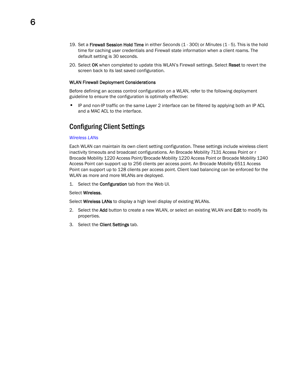 Configuring client settings | Brocade Mobility Access Point System Reference Guide (Supporting software release 5.5.0.0 and later) User Manual | Page 432 / 854